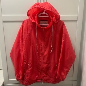 Vintage SEQUENCE Pink Hidden Hood Windbreaker Jacket Women's Size L/XL